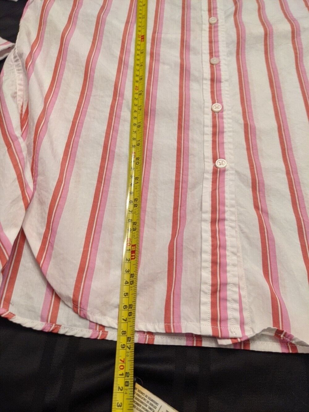 Womens J. Crew Relaxed Fit Pink Striped Button Down Shirt Size 2 Long Sleeve - Picture 5 of 8